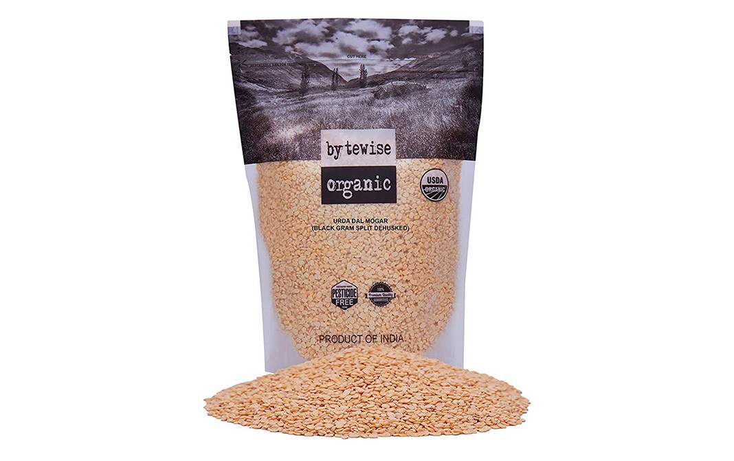 Bytewise Organic Urad Dal Mogar (Black Gram Split Dehusked)   Pack  500 grams